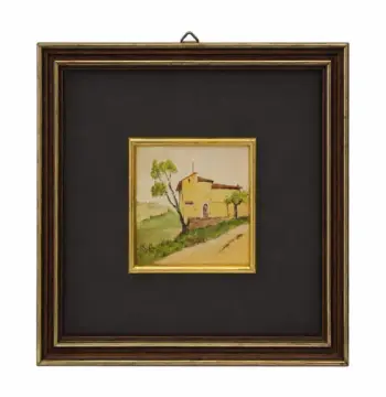 Vintage Italian Sterling Silver & Gold Leaf Framed Bas-Relief Art – Florence