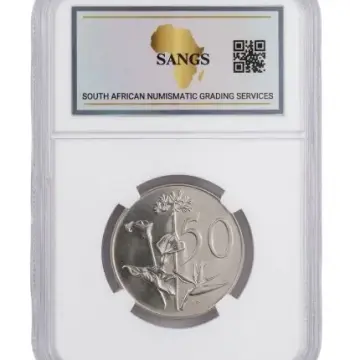 1967 South Africa 50 Cent English Proof Coin SANGS PF65 | Pure Nickel