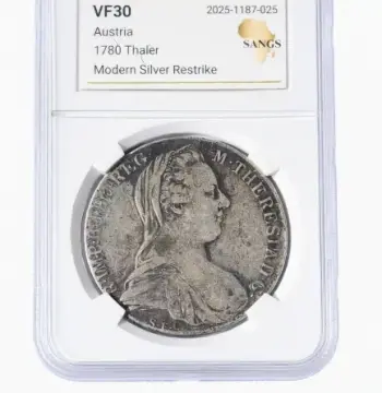 1780 Maria Theresa Thaler Restrike VF30 – Austrian Silver Trade Coin