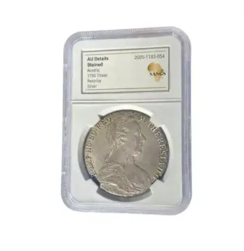 1780 Austria Maria Theresa Thaler Silver Restrike (AU Details – Stained, SANGS certified)