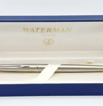 Waterman Hemisphere Stainless Steel Fountain Pen with Box (Pre owned)